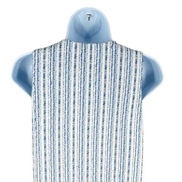 Tuckernuck NEW Ethereal Tweed Bianca Sleeveless Blue Stripe Mini Dress Size XS - Picture 8 of 12